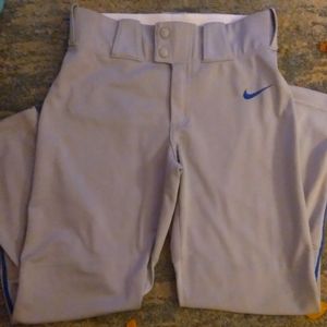 Youth size small Nike gray/blue baseball pants